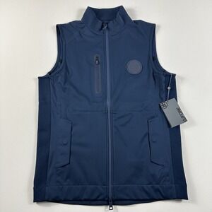 G/FORE Weather Resistant Gilet Vest Twilight Blue Stretch Mens Small Full Zip